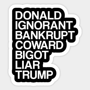 Trump List Sticker